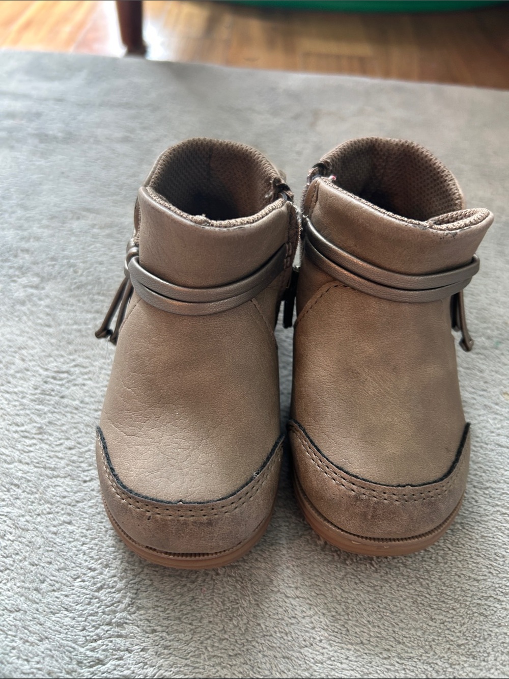 Stride Rite 360 Shania Boot Taupe Toddler Size 5 Zip Ankle Bootie